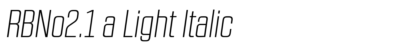 RBNo2.1 a Light Italic